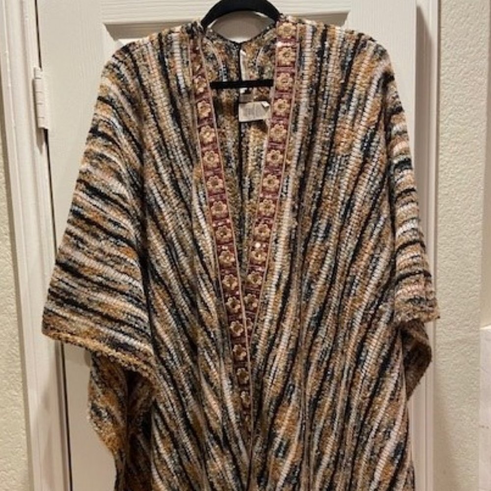 EUC Soft Surroundings Sweater Poncho Sz OS